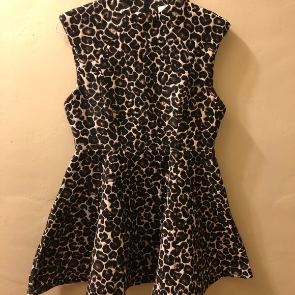 Cameo 1950s Style Leopard Print Winter Cotton Party Dress - Picture 3 of 5